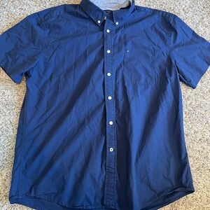 Tommy Hilfiger Navy Short-Sleeve Button-Down Shirt